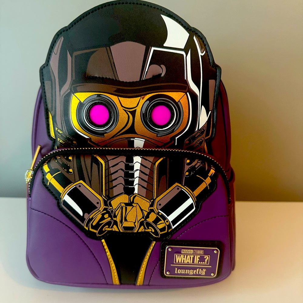 NWT!  Loungefly Marvel What If Star Lord/Black Panther Lights up!!